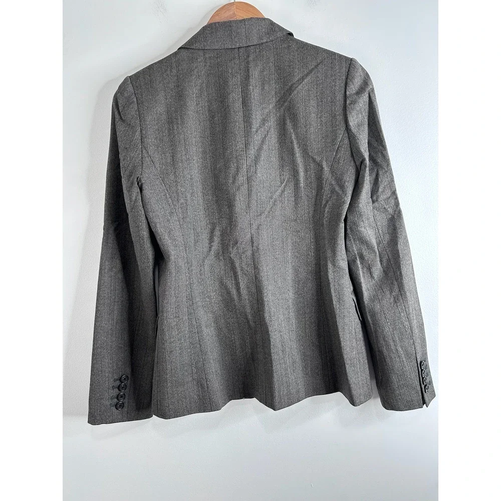 J Crew Womens Grey Wool Blazer Jacket Size 4 Career Office Capsule Preppy School